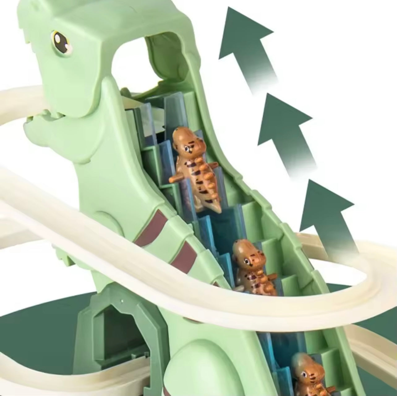 Tobogán de escalada de dinosaurio para niños